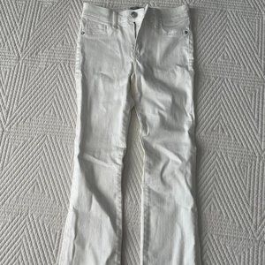 Abercrombie & Fitch mid-rise white flare jeans